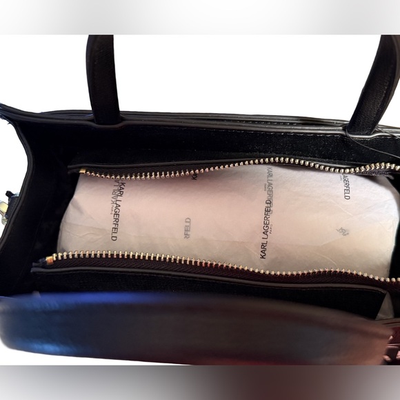 Karl Lagerfeld Paris NWT Multicolored Maybelle Graphic Logo Patch Satchel (P216) - Picture 8 of 14